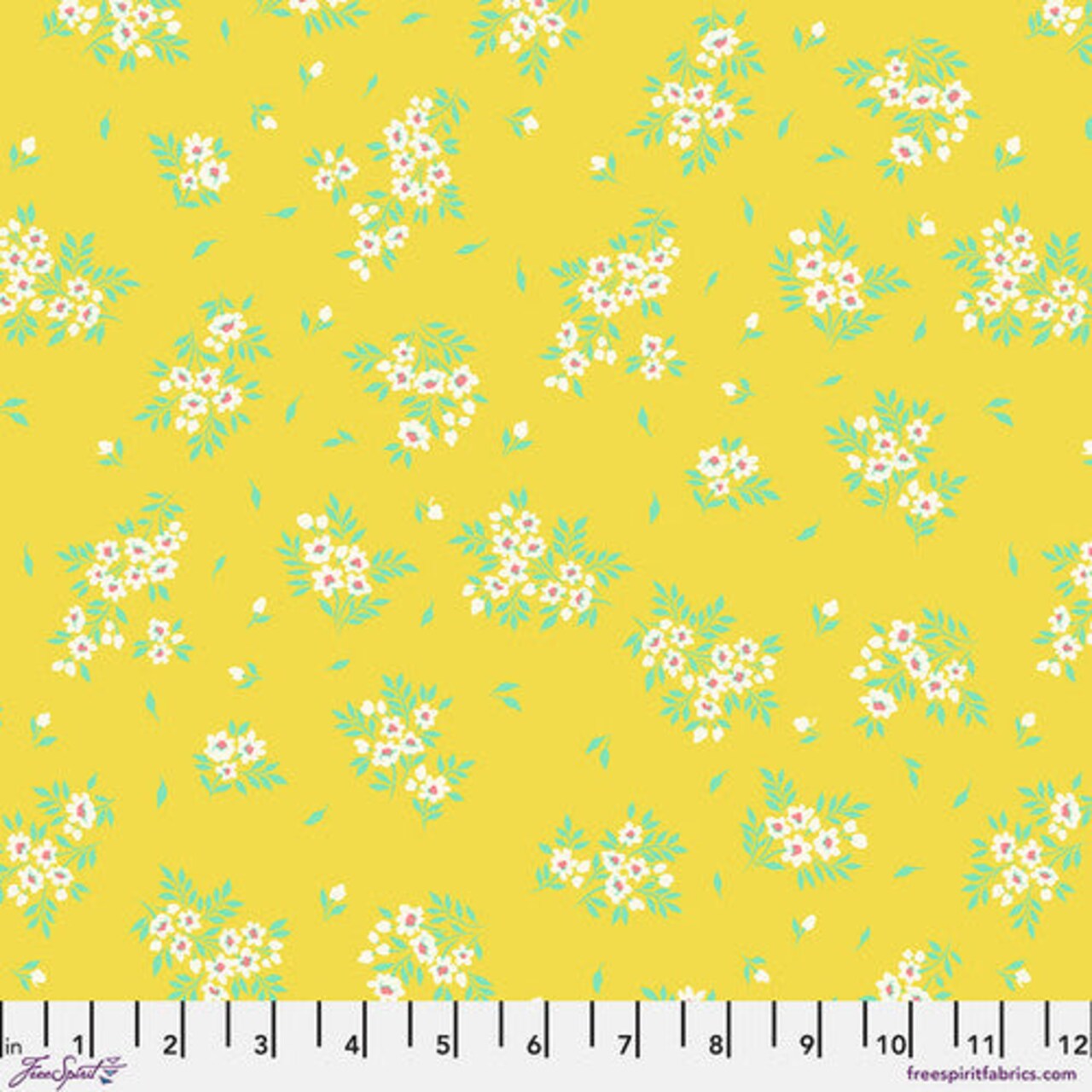 Fabric FreeSpirit Tula Pink Buttercup What a Ditz by the Quarter Yard PWTP253.BUTTERCUP